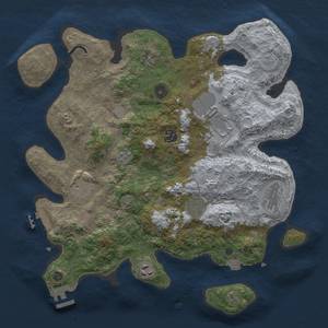 Thumbnail Rust Map: Procedural Map, Size: 3600, Seed: 539487156, 16 Monuments