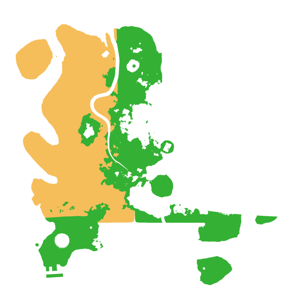 Biome Rust Map: Procedural Map, Size: 3600, Seed: 539487156