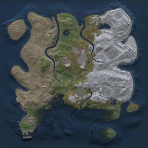 Thumbnail Rust Map: Procedural Map, Size: 3600, Seed: 539487156, 14 Monuments