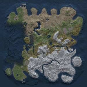 Thumbnail Rust Map: Procedural Map, Size: 4000, Seed: 5092024, 14 Monuments