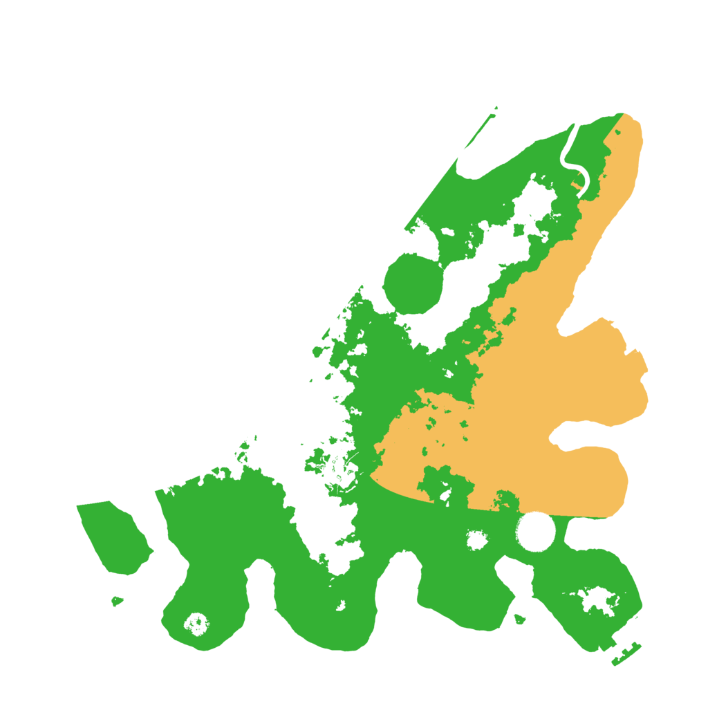 Biome Rust Map: Procedural Map, Size: 3200, Seed: 1345435