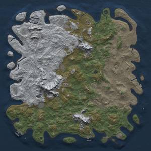 Thumbnail Rust Map: Procedural Map, Size: 6000, Seed: 14857854, 19 Monuments