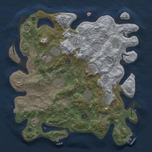 Thumbnail Rust Map: Procedural Map, Size: 4000, Seed: 1478183294, 19 Monuments