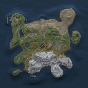 Thumbnail Rust Map: Procedural Map, Size: 2600, Seed: 720001318, 9 Monuments