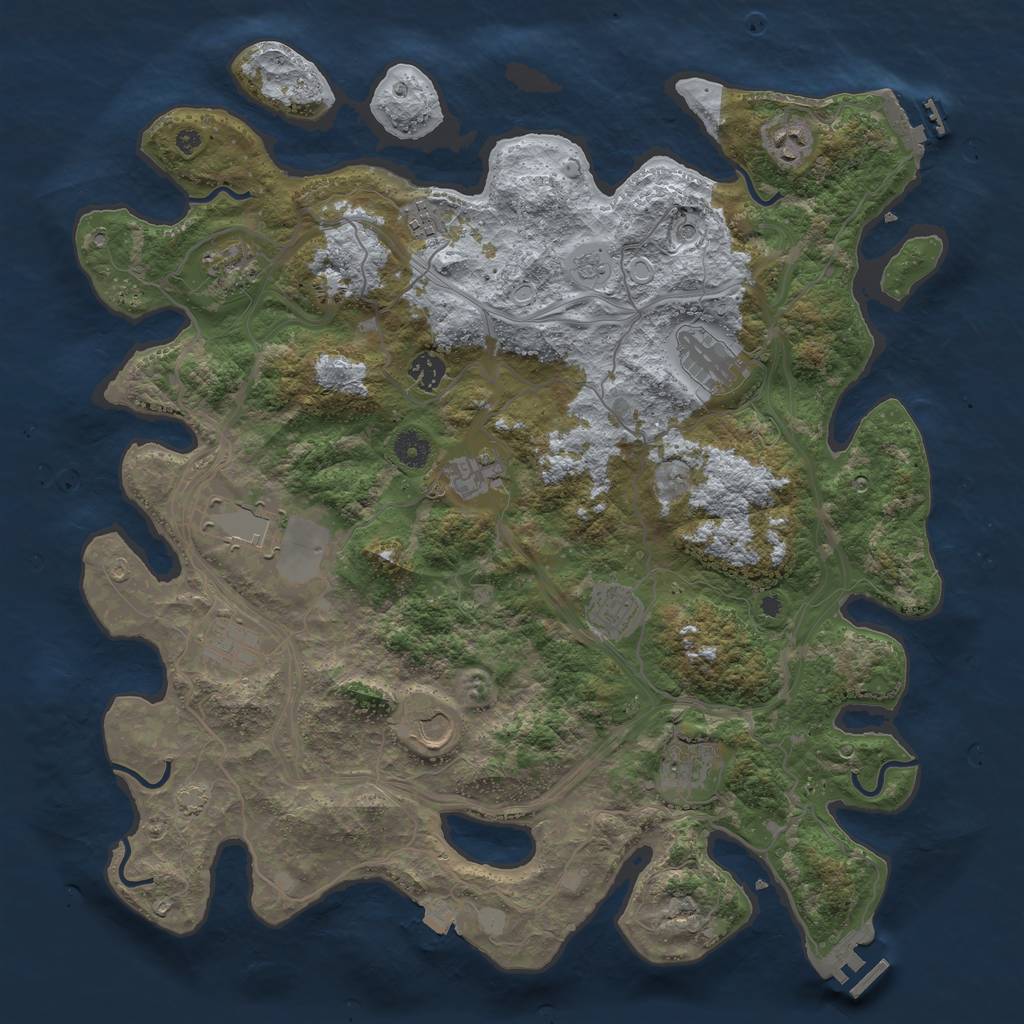 Rust Map: Procedural Map, Size: 4250, Seed: 1538128976, 19 Monuments