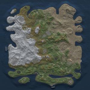 Thumbnail Rust Map: Procedural Map, Size: 4500, Seed: 12022219, 19 Monuments