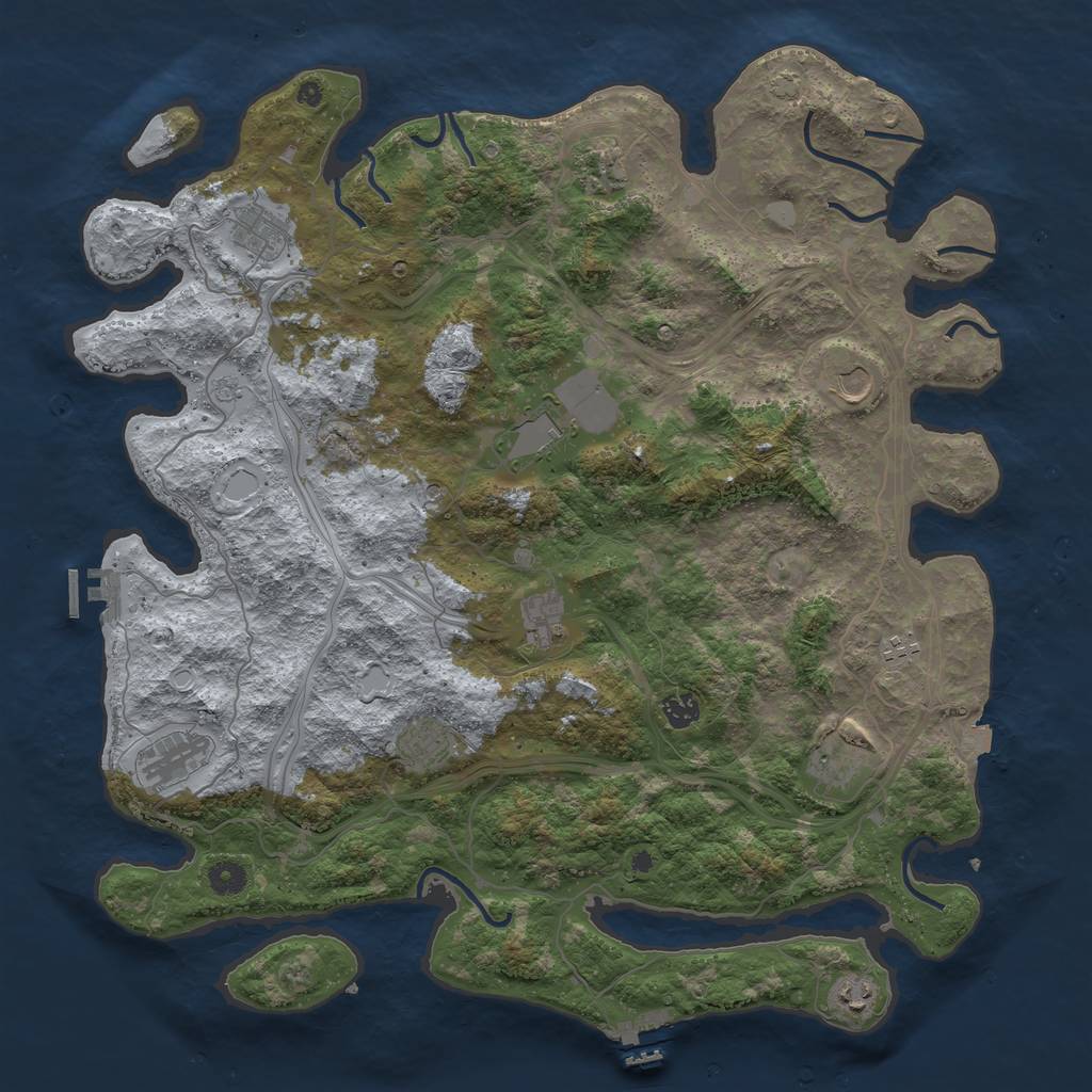 Rust Map: Procedural Map, Size: 4500, Seed: 12022219, 19 Monuments