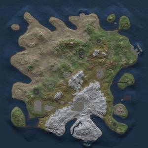 Thumbnail Rust Map: Procedural Map, Size: 3500, Seed: 429902498, 16 Monuments