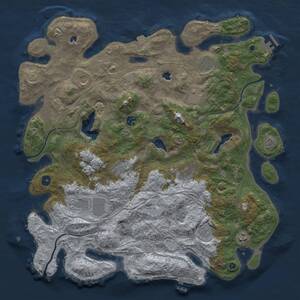 Thumbnail Rust Map: Procedural Map, Size: 4500, Seed: 688882969, 16 Monuments
