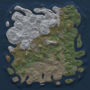 Thumbnail Rust Map: Procedural Map, Size: 4500, Seed: 54410670, 19 Monuments