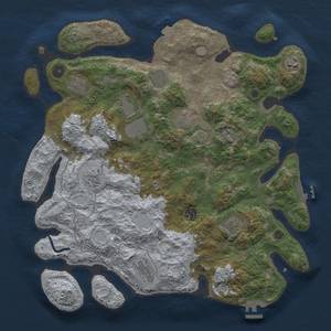 Thumbnail Rust Map: Procedural Map, Size: 4000, Seed: 1499653309, 18 Monuments