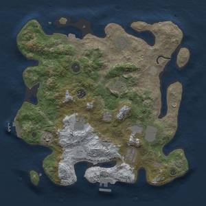 Thumbnail Rust Map: Procedural Map, Size: 3500, Seed: 804029850, 15 Monuments