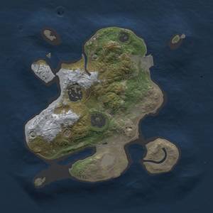 Thumbnail Rust Map: Procedural Map, Size: 2100, Seed: 444545, 4 Monuments