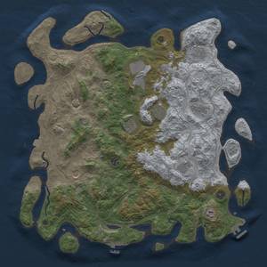 Thumbnail Rust Map: Procedural Map, Size: 4500, Seed: 1322984912, 19 Monuments