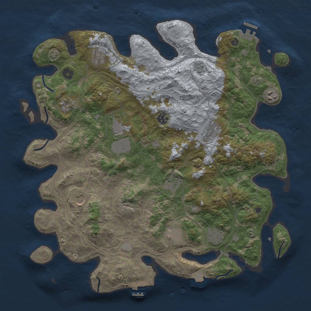 Rust Map: Procedural Map, Size: 4250, Seed: 1796659251, 19 Monuments