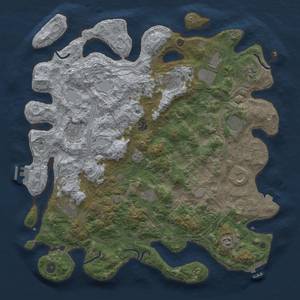 Thumbnail Rust Map: Procedural Map, Size: 4500, Seed: 1752005480, 19 Monuments