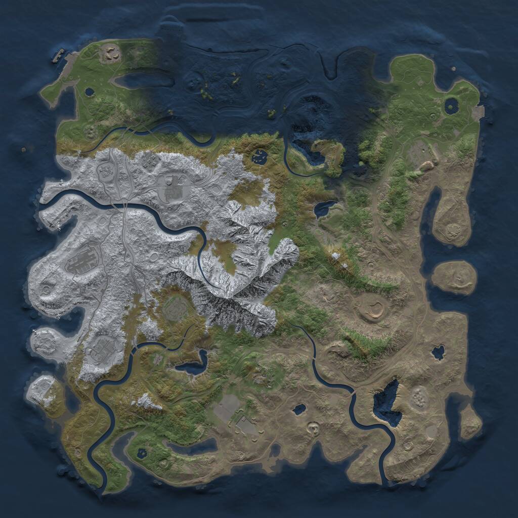 Rust Map: Procedural Map, Size: 5000, Seed: 19078159, 19 Monuments