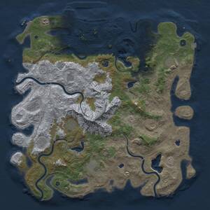 Thumbnail Rust Map: Procedural Map, Size: 5000, Seed: 19078159, 17 Monuments