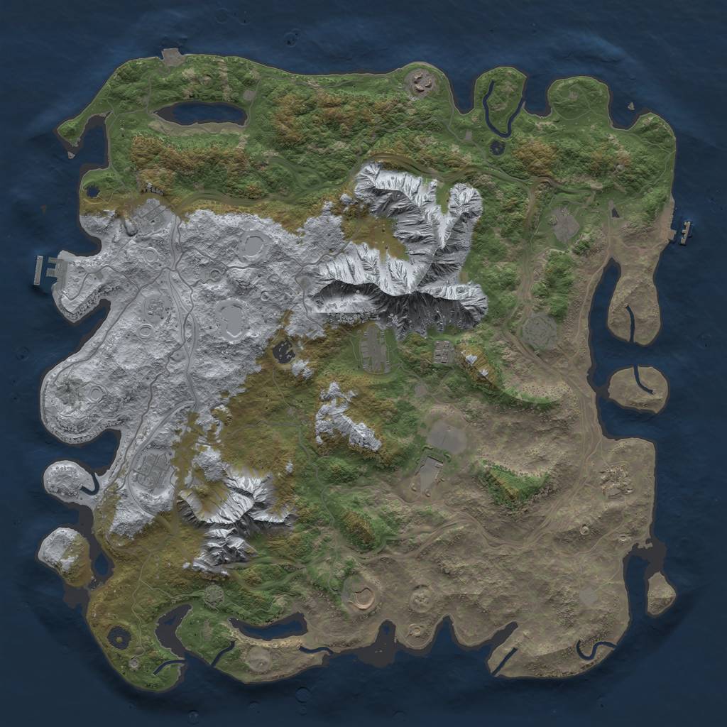 Rust Map: Procedural Map, Size: 5000, Seed: 19078159, 19 Monuments