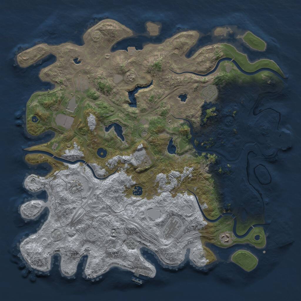 Rust Map: Procedural Map, Size: 4500, Seed: 15071964, 15 Monuments