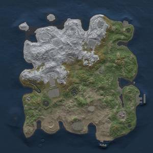 Thumbnail Rust Map: Procedural Map, Size: 3500, Seed: 640580680, 15 Monuments