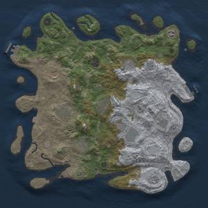 Thumbnail Rust Map: Procedural Map, Size: 4000, Seed: 588947685, 19 Monuments