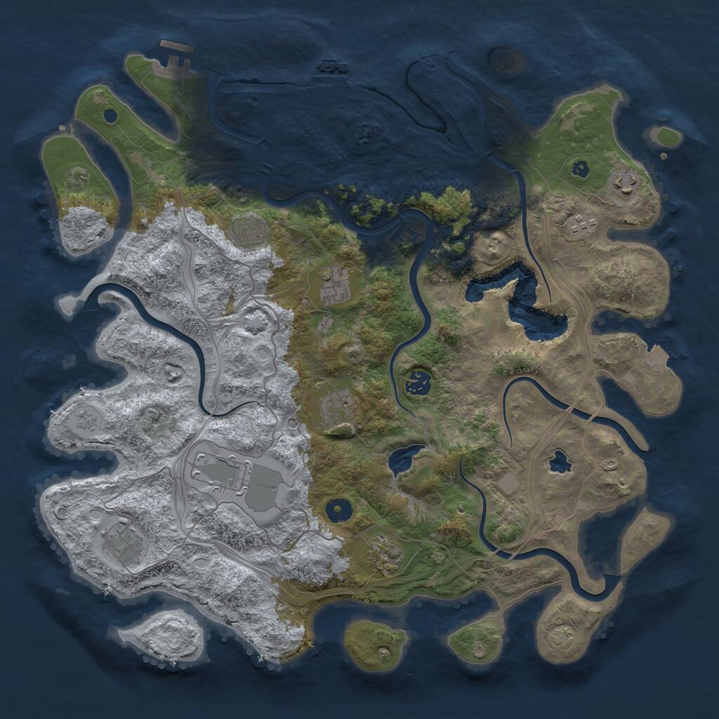Rust Map: Procedural Map, Size: 4250, Seed: 573038989, 15 Monuments