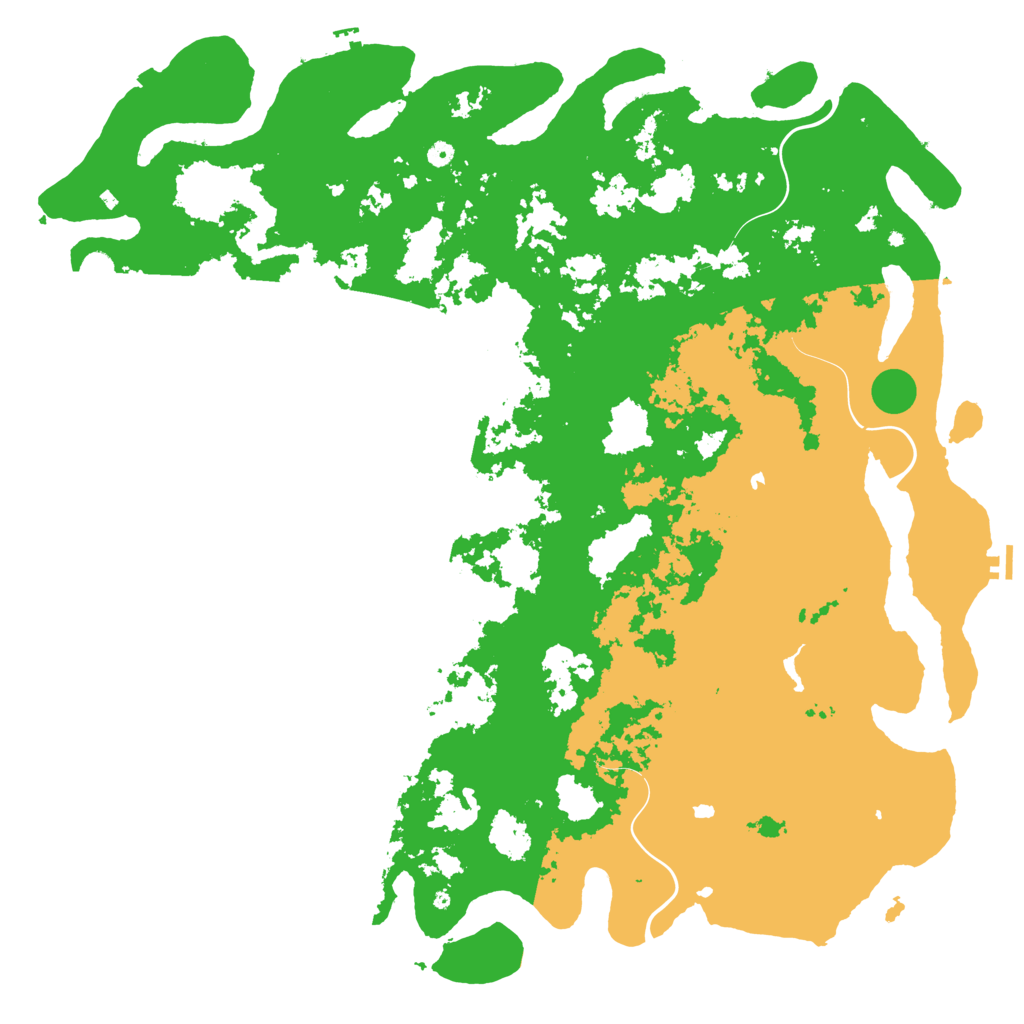 Biome Rust Map: Procedural Map, Size: 6000, Seed: 1079155075