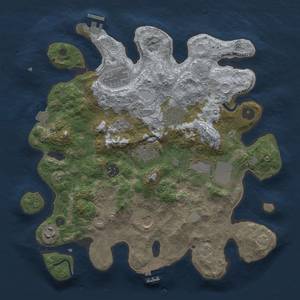 Thumbnail Rust Map: Procedural Map, Size: 3500, Seed: 411488522, 16 Monuments