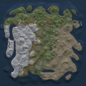 Thumbnail Rust Map: Procedural Map, Size: 4250, Seed: 1825803715, 19 Monuments