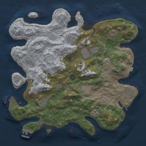 Thumbnail Rust Map: Procedural Map, Size: 3800, Seed: 353453256, 18 Monuments