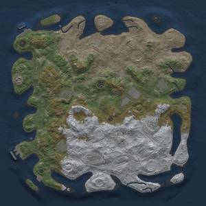 Thumbnail Rust Map: Procedural Map, Size: 4500, Seed: 154398190, 19 Monuments