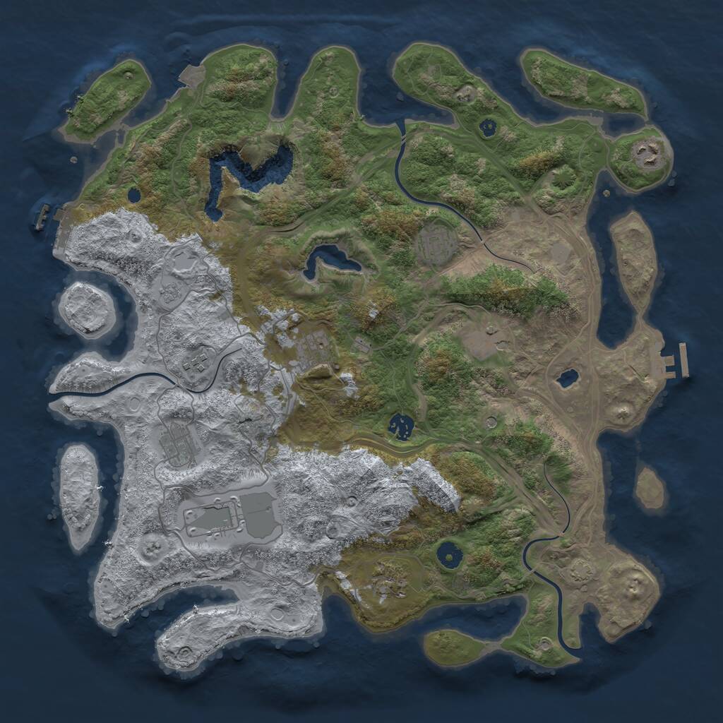 Rust Map: Procedural Map, Size: 4250, Seed: 35378386, 15 Monuments