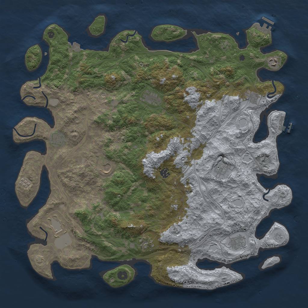 Rust Map: Procedural Map, Size: 4750, Seed: 1988726312, 19 Monuments