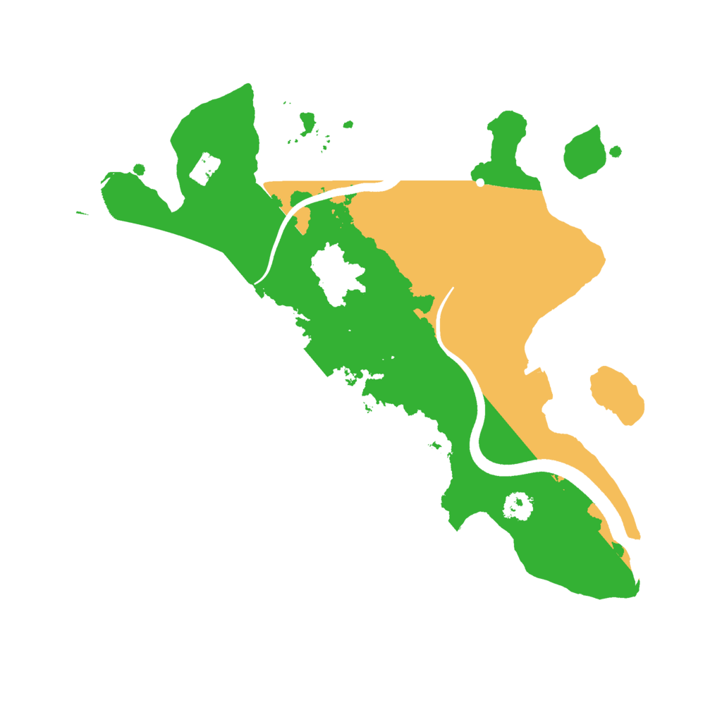 Biome Rust Map: Procedural Map, Size: 2500, Seed: 15955