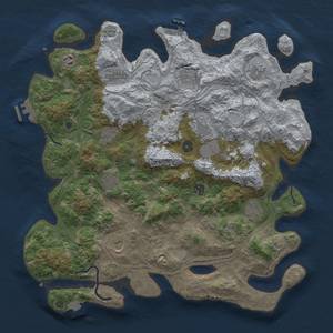 Thumbnail Rust Map: Procedural Map, Size: 4300, Seed: 94061704, 19 Monuments