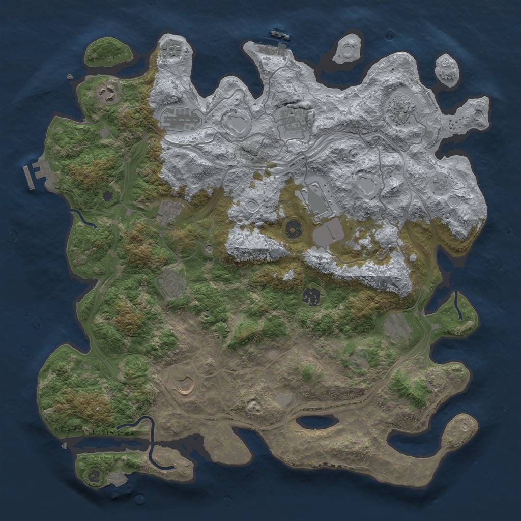 Rust Map: Procedural Map, Size: 4300, Seed: 94061704, 19 Monuments