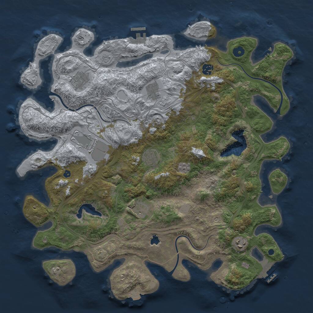 Rust Map: Procedural Map, Size: 4250, Seed: 1762335656, 14 Monuments
