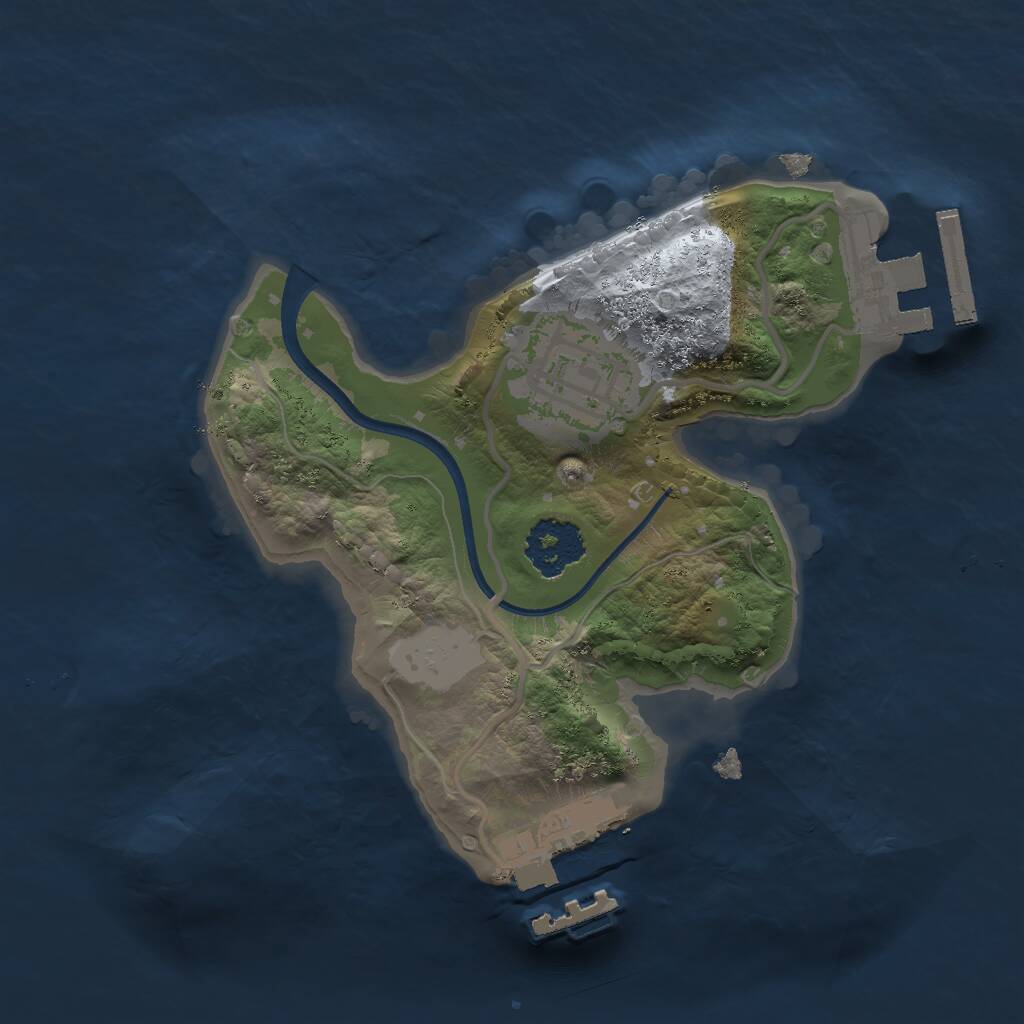 Rust Map: Procedural Map, Size: 1800, Seed: 1841295411, 4 Monuments