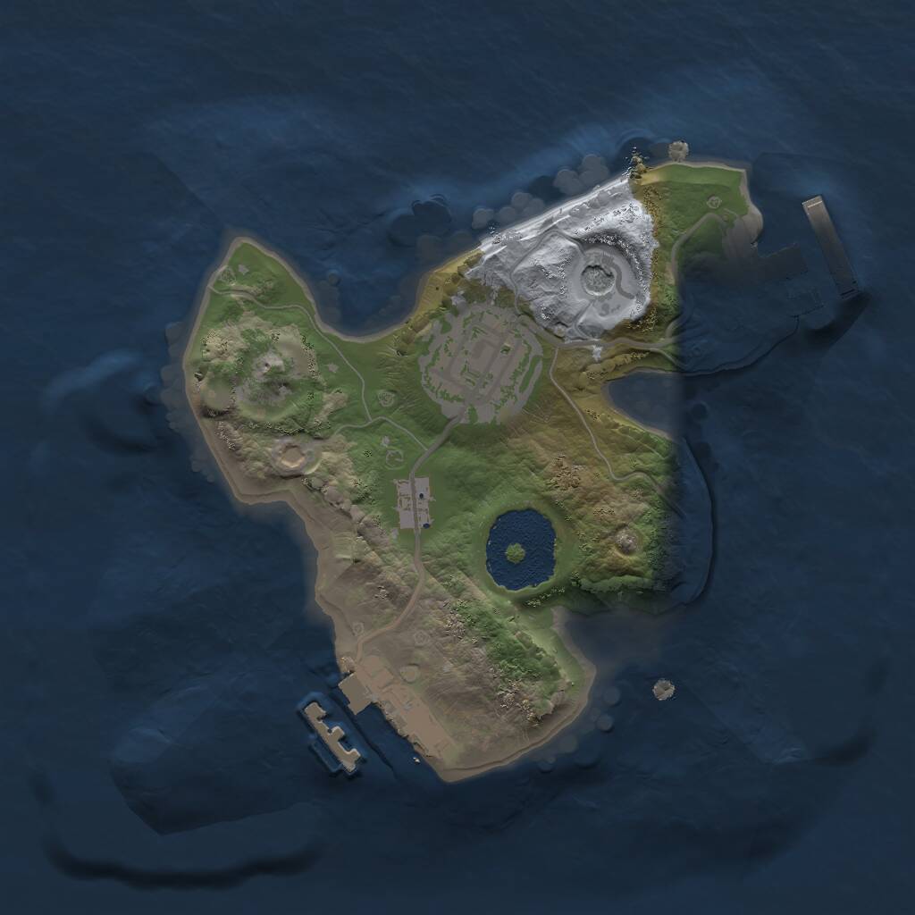 Rust Map: Procedural Map, Size: 1800, Seed: 1841295411, 5 Monuments