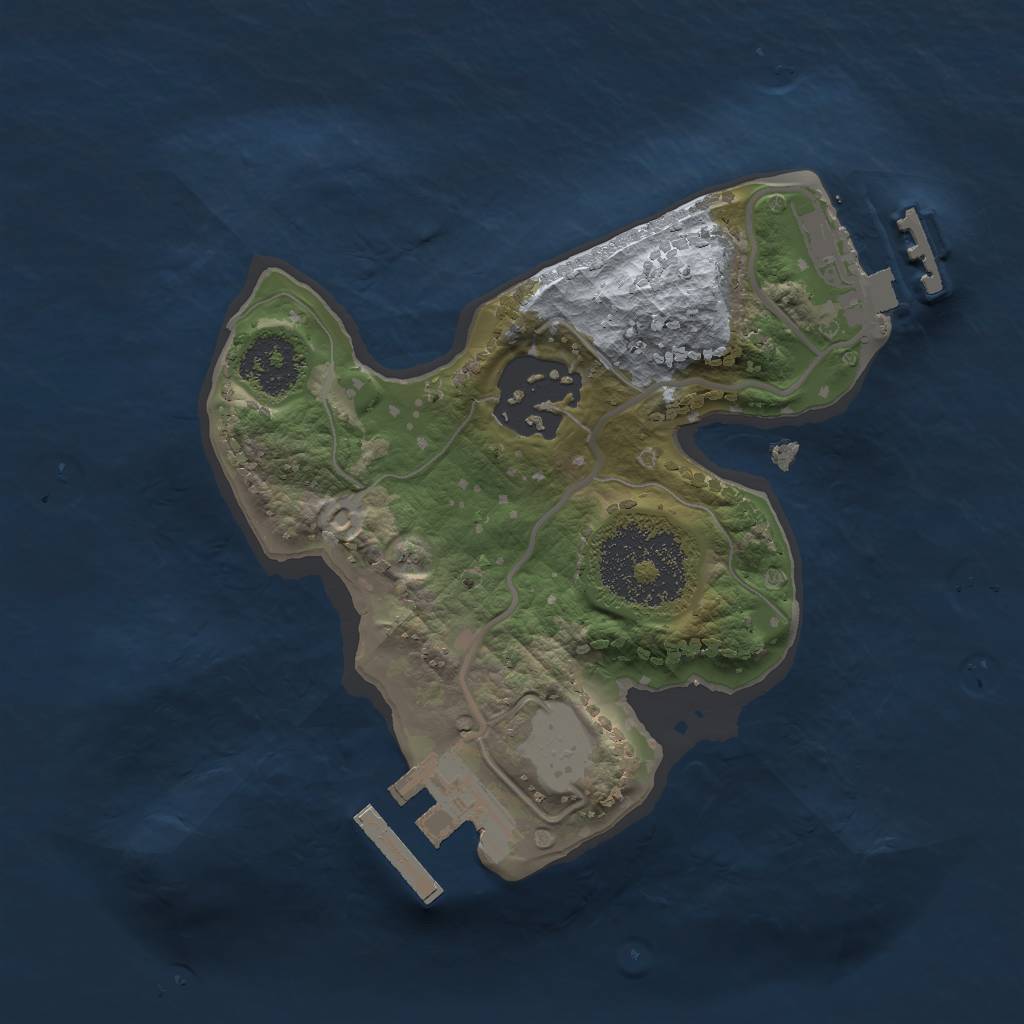 Rust Map: Procedural Map, Size: 1800, Seed: 1841295411, 6 Monuments