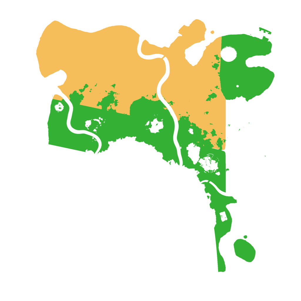 Biome Rust Map: Procedural Map, Size: 3500, Seed: 251436
