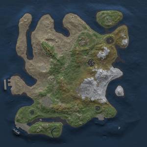 Thumbnail Rust Map: Procedural Map, Size: 3000, Seed: 1967218969, 10 Monuments