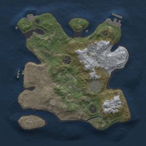 Thumbnail Rust Map: Procedural Map, Size: 2750, Seed: 228121004, 10 Monuments