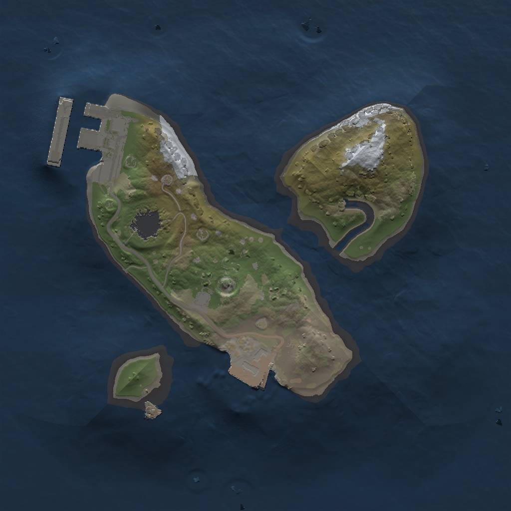 Rust Map: Procedural Map, Size: 1500, Seed: 876394465, 4 Monuments