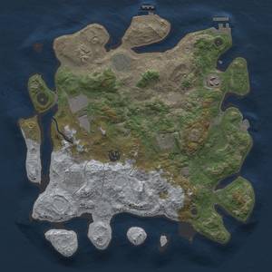 Thumbnail Rust Map: Procedural Map, Size: 3500, Seed: 756550663, 16 Monuments