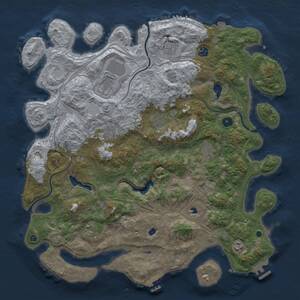 Thumbnail Rust Map: Procedural Map, Size: 4500, Seed: 288822050, 15 Monuments