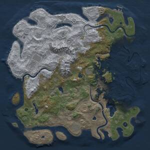 Thumbnail Rust Map: Procedural Map, Size: 5000, Seed: 1434286782, 16 Monuments