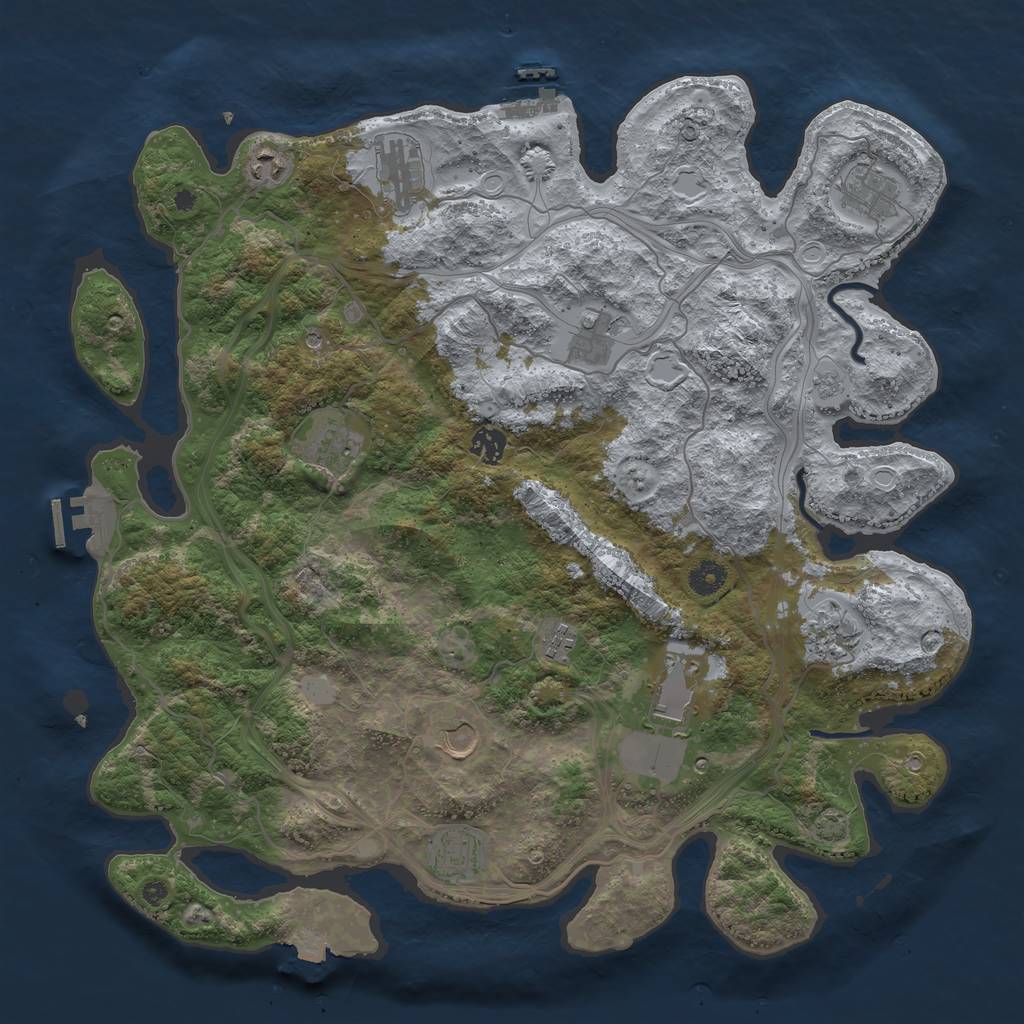 Rust Map: Procedural Map, Size: 4250, Seed: 178262296, 19 Monuments