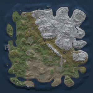 Thumbnail Rust Map: Procedural Map, Size: 4250, Seed: 178262296, 19 Monuments